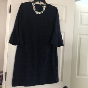 J crew navy eyelet dress